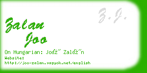 zalan joo business card